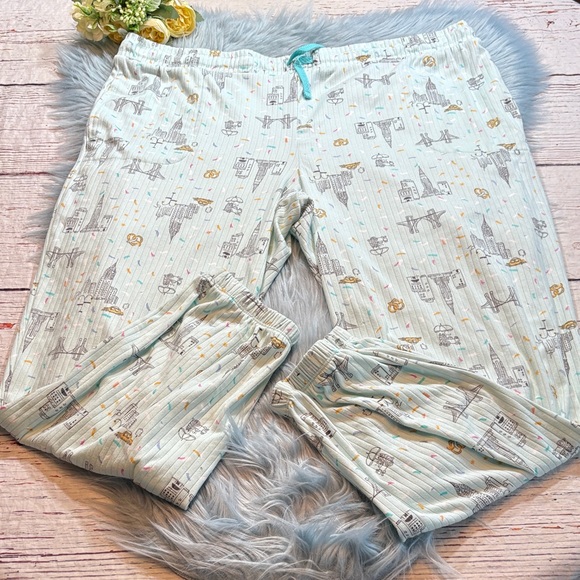 Cuddle Duds City Graphic Ribbed Pajama Pants sz XXL - Picture 1 of 8